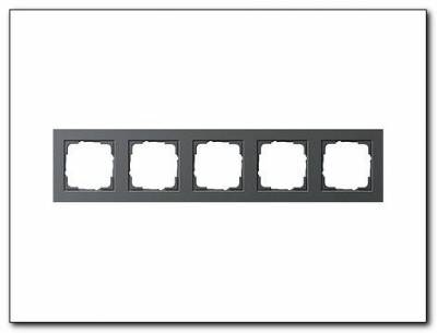 Ramka pięciokrotna Gira E2 antracytowy