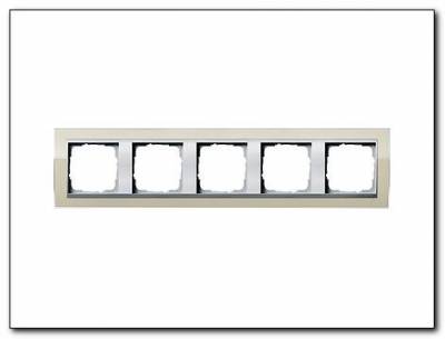 Ramka pięciokrotna aluminiowy Gira Event Clear piaskowy