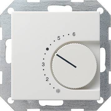 Reg. temp. 230V styk rozwierny System 55 biały matowy