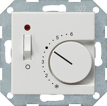 Reg. temp. 24 V styk rozw+wyłącznik System 55 biały