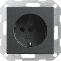 Gniazdo SCHUKO z ochr.dz. System 55 antracytowy