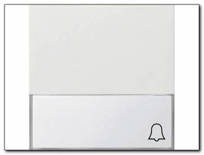 Klawisz BSF duży symbol dzwonka Gira F100 biały