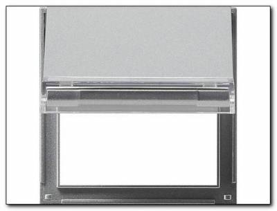 Ramka pośrednia z ochr.dzi i klapką Gira TX_44 (IP 44) kolor alu