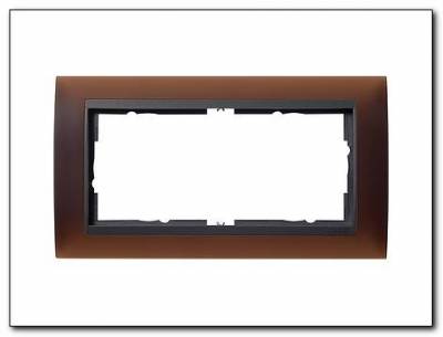 Ramka 2x b.most.śr. antracytowy Gira Event Opaque mat ciemnobrązowy