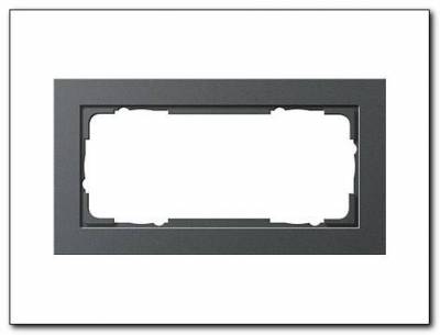 Ramka podwójna bez przegrody Gira E2 antracytowy