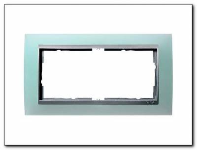 Ramka 2x b.most.śr. aluminiowy Gira Event Opaque seledynowe