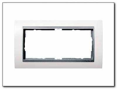 Ramka 2x b.most.śr. aluminiowy Gira Event biały matowy