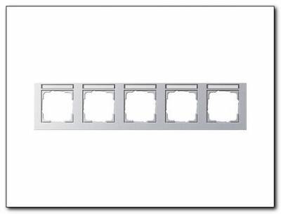 Ramka pięciokrotna z p.opis, poziome Gira E2 kolor alu