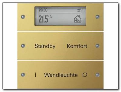 Zestaw przełączn. podw.Plus,możl.opis System 55 mosiądz
