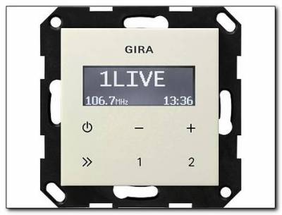 Podtynkowe radio RDS kremowy (bez głośnika) Gira System 55