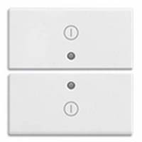 2 przyciski, 2M, symbol I/O, biały