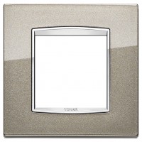 Ramka ozdobna Classic CHROME, 2M, metalowa, tytanowy